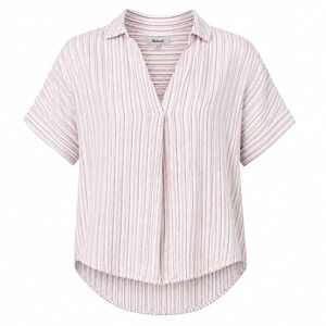 Madewell Womens Top S Cotton Pink Striped Coastal Boho Summer Breezy Button Back